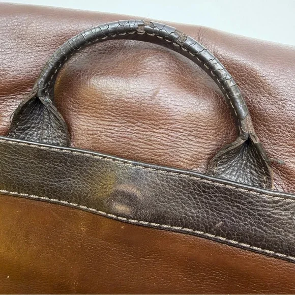 Fossil MBG9153 Estate Leather Messenger Bag Brown Laptop Crossbody - Picture 15 of 16